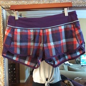 Lululemon Plaid Running Shorts